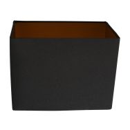 Rechteckiger Lampenschirm aus schwarzem Leinen K1472SS 14*24*18 mit E27-Fassung.