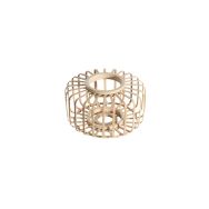 Naturel bamboe/houten lampenkap Breeza-Beache K2006BS ⌀20cm met E27 support