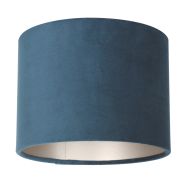 Kap 20*20*15 Rnd Be27 velours blauw