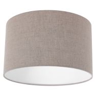 Grijs grof linnen lampenkap K7396RS Ø 30cm met E27 support