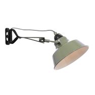 Groene klemlamp / wandlamp Nove 1320G met E27 fitting en schakelaar