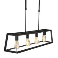 Zwarte hanglamp Buckley 1705ZW met 4 x een E27 fitting