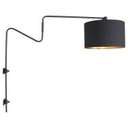 Wandlamp Linstrom 2131ZW Zwart met uitklapbare zwenkarm