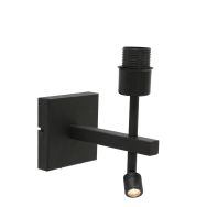 Black wall lamp Stang 2995ZW with reading lamp without shade