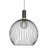 Hanging lamp Aureole 3068ZW Black wire lamp with E27 fitting Ø45