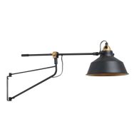 Zwart met gouden wandlamp Nove 3092ZW met lange arm