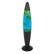 Lavalamp Volcan 3116ZW staal met groen blauwe vloeistof