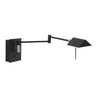 Wandlamp Retina 3402ZW Zwart met USB poorten