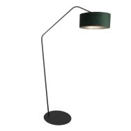 Schwarze Stehlampe Zig-Zag 4246ZW mit grünem Velours Lampenschirm – Einzigartiges Design und funktionale Nutzung