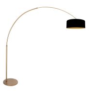 Bronzefarbene Bogenlampe Sparkled Light 4306BR – Stilvolle Beleuchtung mit Schwarzem Leinenschirm