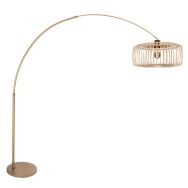 Bronze Arc Lamp Sparkled Light 4310BR – Stylish Lighting with Bamboo Shade