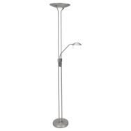 Vloerlamp Biron 7500ST Staal met twee dimmers 2700 Kelvin