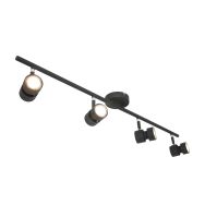 4 light Ceiling spotlight Natasja 7904ZW Black Including light sources